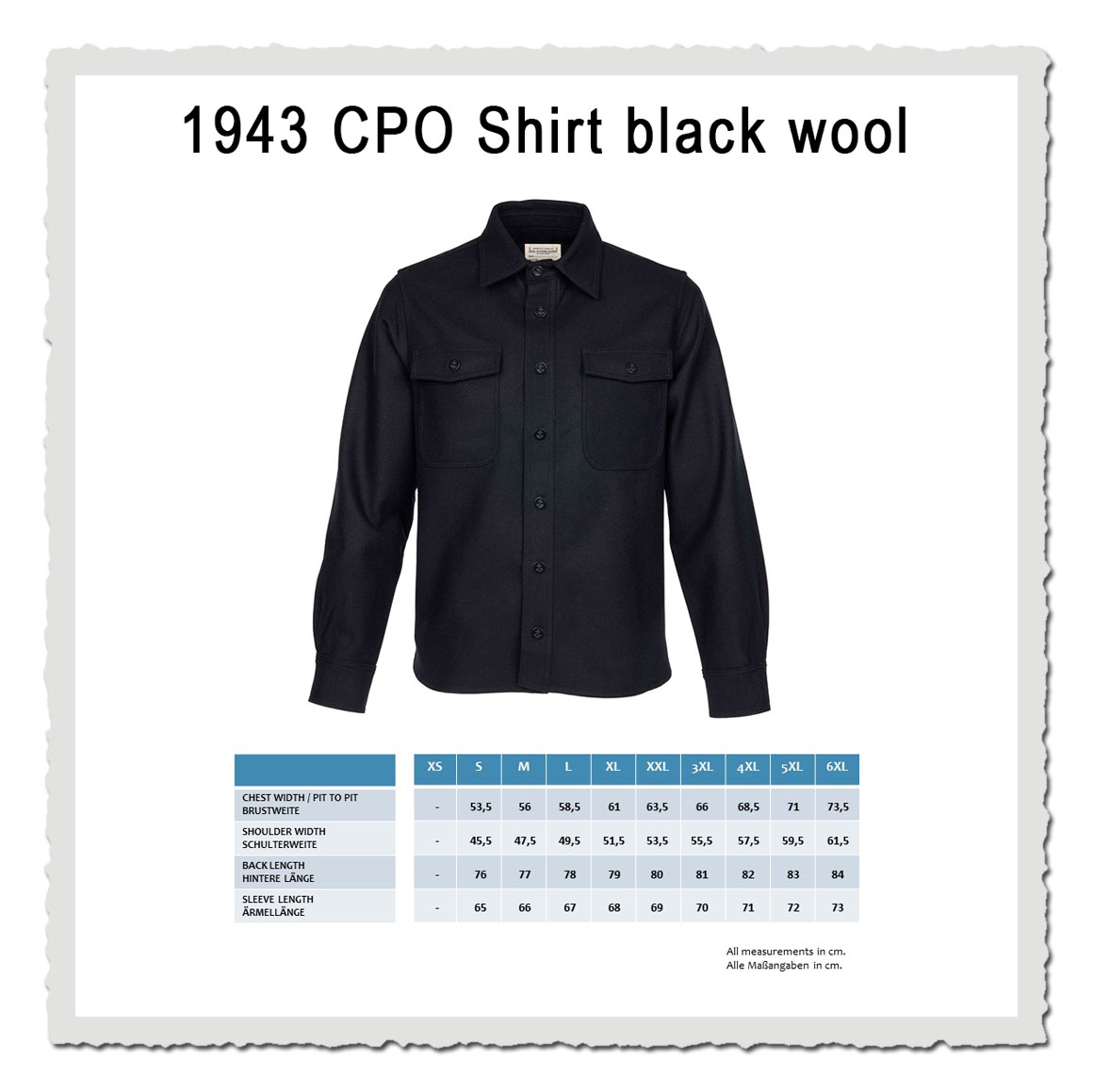 Schwarzes Military-Wollhemd Herren – Pike Brothers Workwear Kollektion